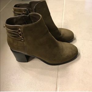 Olive green topshop booties